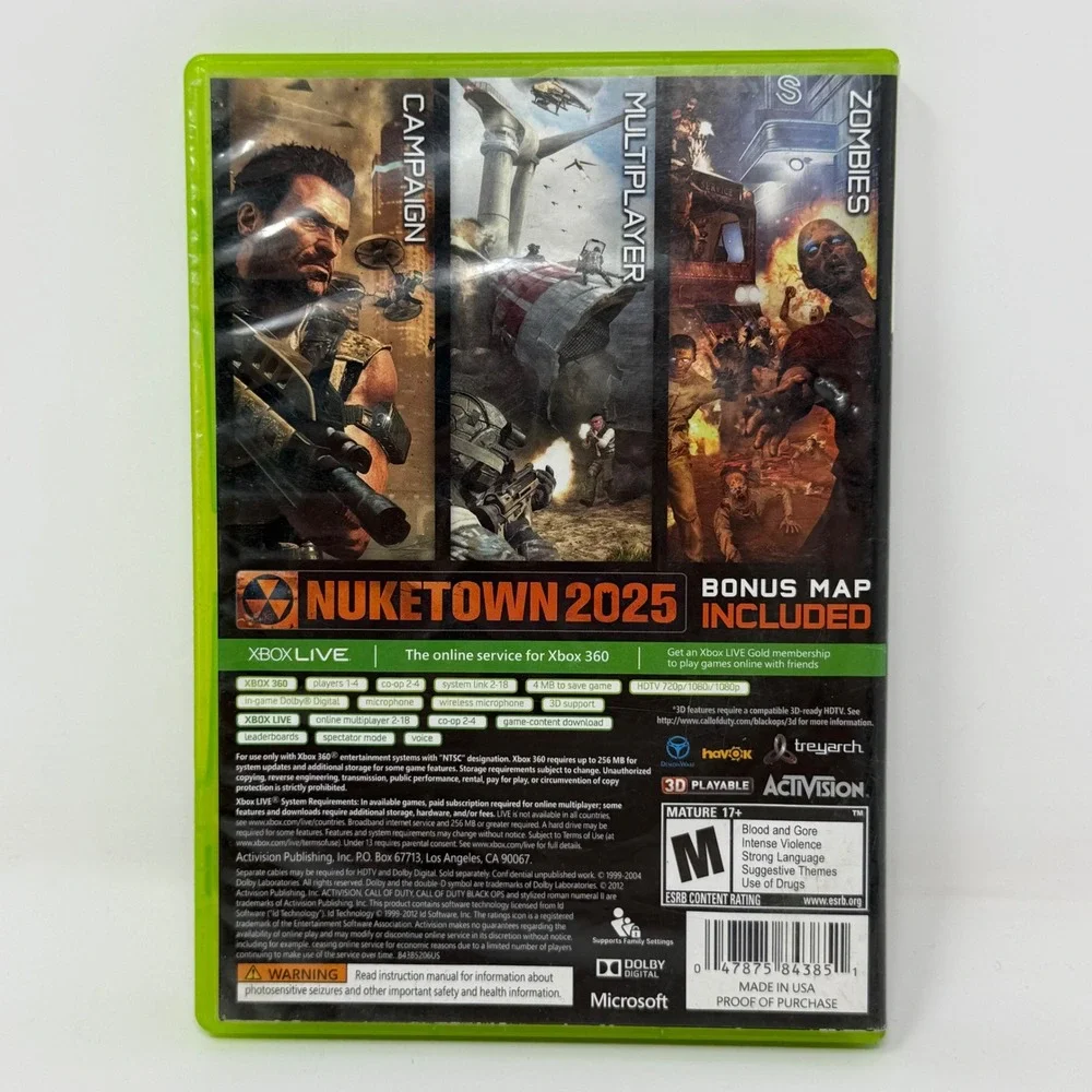 Call of Duty Black Ops II Xbox 360 CIB Nuketown 2025 Activision Treyarch FPS
